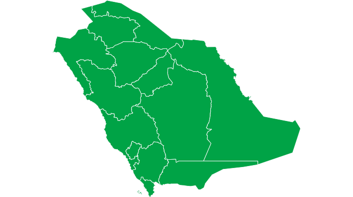 خريطة السعودية